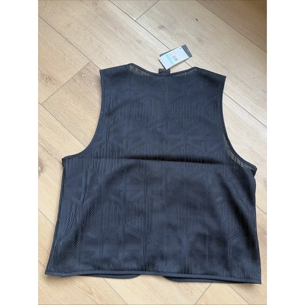 Jordan Brand Mens Utility Vest Black Mesh Full Zip HF9327-010 Size‎ Medium